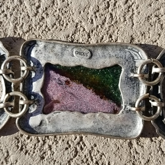 Chico's Metallic Silver Belt - Picture 7 of 7